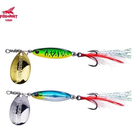 FISHANT 2021 new Spinner Bait Metal Spoon Colorado Blades sequins buckthorn bass 3D Eyes Artificial false fishing lure