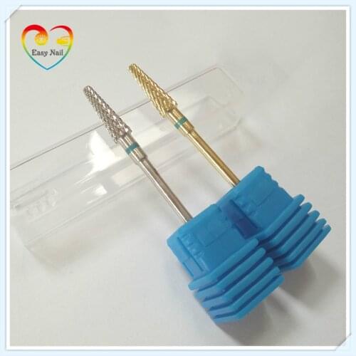 1pcs 2colors ProMedium Tungsten Carbide Nail Drill Bit 3/32" Rotate Burr Bits For Manicure Nail Drill Accessories Milling Cutter