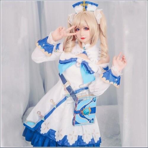 Genshin Impact Barbara Cosplay Costume Women Party Fancy Dress Full Set Cosplay Costumes Accessories Prop for Halloween Carnival