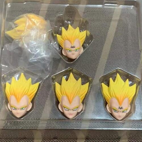 Kong Headsculpt Set DBZ Suit for Shf Vegeta PVC Action Figure Model Kids Toys Anime Brinquedos Figurals