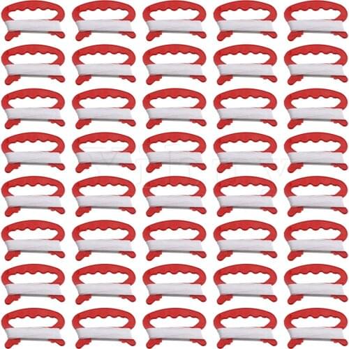 Handle D Shape Kite Line String with Kite Line Board Red 30m Pack of 40