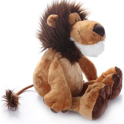 25CM Hot Sale Popular Lion Elephant Giraffe Monkey Stuffed Plush Doll Jungle Series Stuffed Animal Toys for Kids Children Gift
