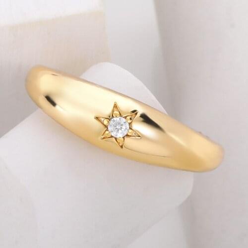 Fashion New Design Five-pointed Star Ring Boho Jewelry Female Birthday Party Gift 2021 Trend Accessories