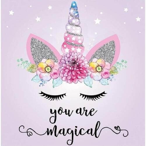 Full Drill Diamond Painting Kits for Kids 5D DIY Diamond Painting Cartoon Unicorn You are Magical Art Baby Home Decoration Gift