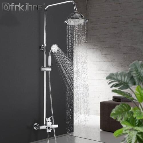 Bathroom Nickel Shower Cabin Faucet Set Bathroom Rainfall Shower Mixers towel Swivel Spout Bath Shower Crane Hot Cold Mixer Tap