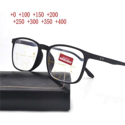 Men Women Blue light blocking Progressive Reading Glasses with Glasses Case Metal Anti blue Bifocal Multifocal Lens Glasses NX