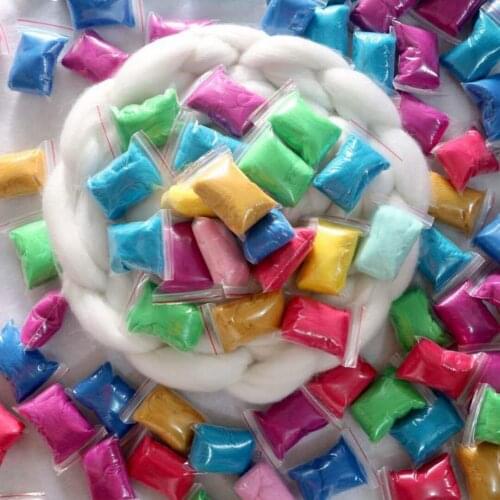 JX-LCLYL New 12pcs 12 Colors 5g Wool Fibre Roving For DIY Needle Felting Hand Spinning