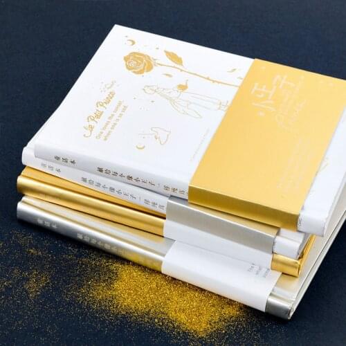 Little Prince Blank Sketchbook Diary Drawing Painting Gold silver Rose fox Planet Notebook paper Sketch Book School Supplies