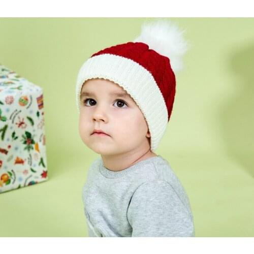 Baby Hat for Kids Autumn Winter Christmas Childrens Knitted Hat outdoor Warm Baby Sweater Hat bonnet Christmas Cap