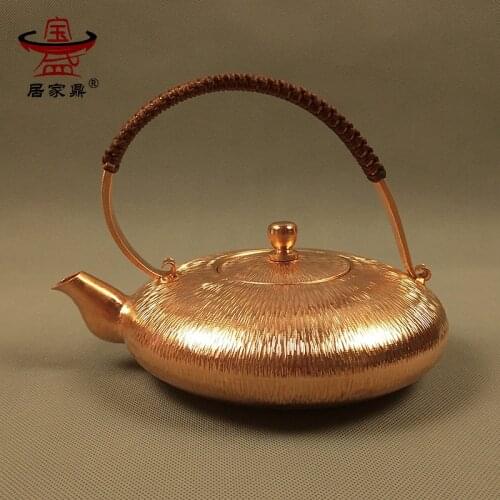 Thickened pure copper water kettle handmade teapot Kung Fu tea set without coating tea pot induction cooker