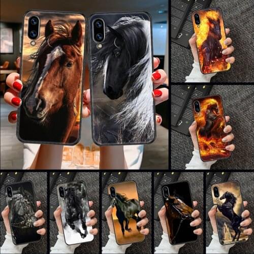 Domineering cool horse Phone case For Huawei Honor 6 7 8 9 10 10i 20 A C X Lite Pro Play black art cover pretty back silicone