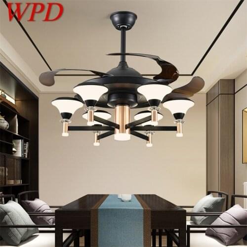 WPD Modern Ceiling Fan With Light And Control LED Home Decorative For Living Room Dining Room Bedroom Restaurant