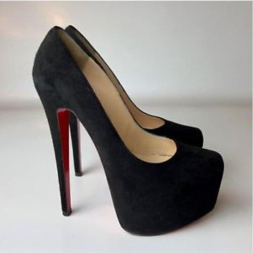 High Heels 15cm Waterproof womens shoes Party Wedding Shoes for woman Buckle style Plus Size