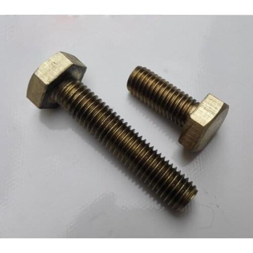 1pcs M16 H62 Material Brass External Hexagon Screw Hex Head Bolts Metric Thread Screws Nail 40mm-80mm long