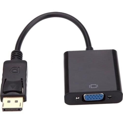 1080p DP DisplayPort Male to VGA Female Converter Adapter Cable Stock
