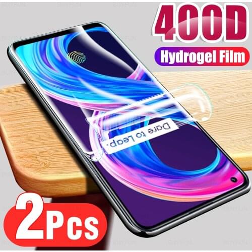 2PCS Safety Hydrogel Film For Realme 8 Pro 7 Pro Full Cover Soft Film On oppo realme 8 7 5G 8 7pro Screen Protector HD Not Glsss