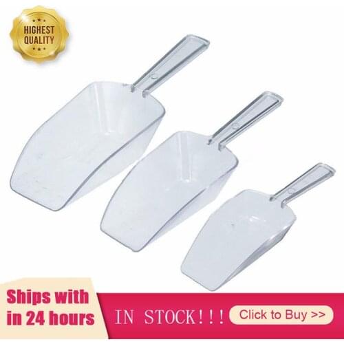 3 Pcs Multifunctional Frosted Plastic Ice Measuring Scoop Candy Ice Sugar Scoopers For Party Dessert Buffet Ice Cream Tools