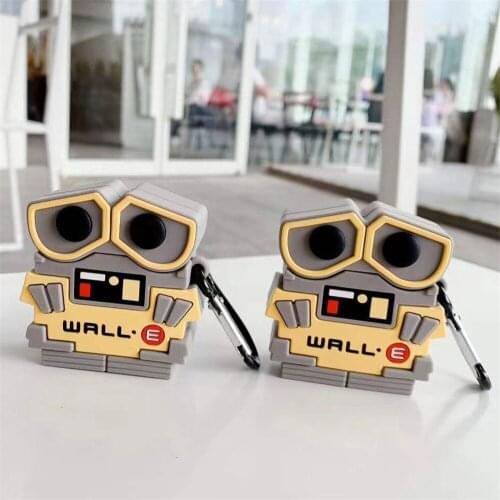 3D Robot WALLE WALL EVE Silicone case for Airpods1 2 Pro Earphone Box Cover Soft Bluetooth Wireless Protective Case for Airpods
