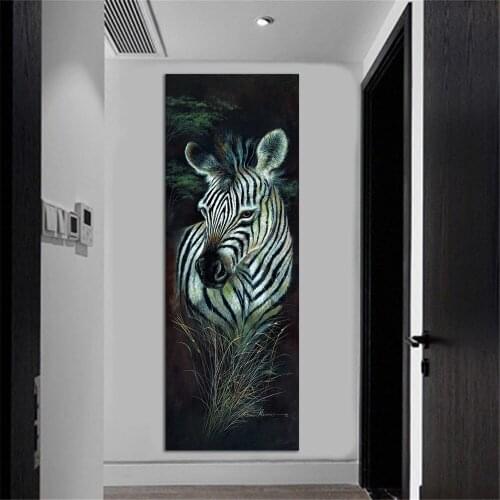 Abstract African Elephant Son Animal Oil Painting on Canvas Posters and Prints Tiger Scandinavian Wall Pictures For Living Room