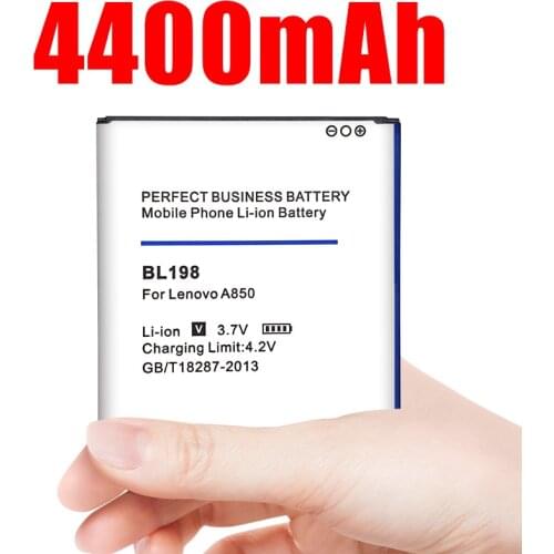4400mAh BL198 BL-198 bl198 Battery for Lenovo A850 A860E S890 A859 A830 K860 K860i A678T S880 S880i