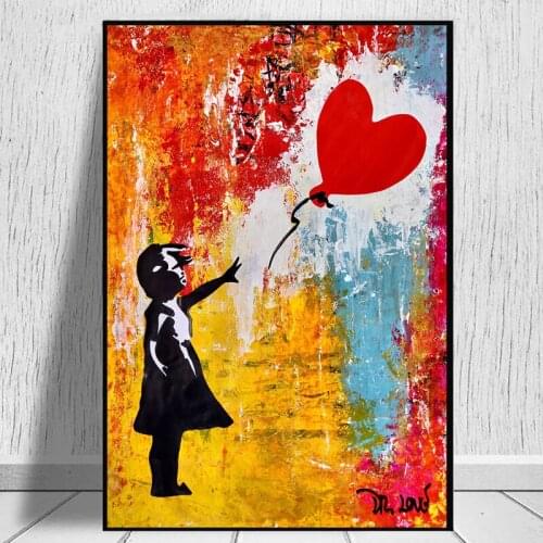 Banksy Canvas Art Print Wall Art Canvas Painting Nordic Posters And Prints Wall Pictures For Living Room Abstract Cuadros Decor