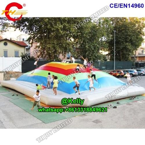Free door shipping 5*5/6*6m giant inflatable mountain jump air bag for sale, commercial inflatable soft jump bouncy blob bouncer