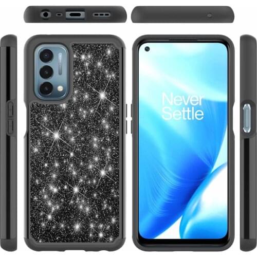 For OnePlus Nord N200 5G Case Glitter Shockproof Back Phone Cover For 1+ Nord N200 Silicone Screen Protective Bag Carrying Shell
