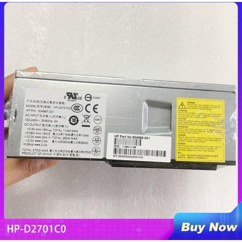 Power Supply For HP S5000 PC8044 8046 HP-D2701C0 504967-001 270W Fully Tested