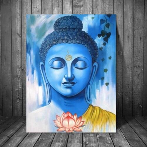 Buddha Lotus Colorful Wallpaper Canvas Painting Print Living Room Home Decor Modern Wall Art Oil Painting Poster Salon Pictures