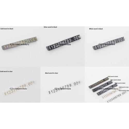 20sets/lot Acrylic Dollar Pricing Tags $ Price Tag Jewelry Display Counter Accessories Jewelry Price Showing Lable