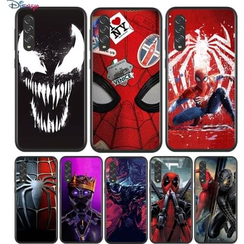Black Soft Marvel Venom Spiderman For Samsung Galaxy A90 A80 A70 A70S A60 A50 A40 A30 A30S A20S A20E A10 A10E Phone Case