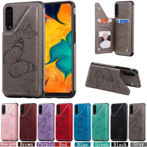 Cute Embossing Butterfly Case For Samsung Galaxy A50 A30S Case Flip Leather Wallet Cover For Galaxy A50S Case Cover Phone Bags