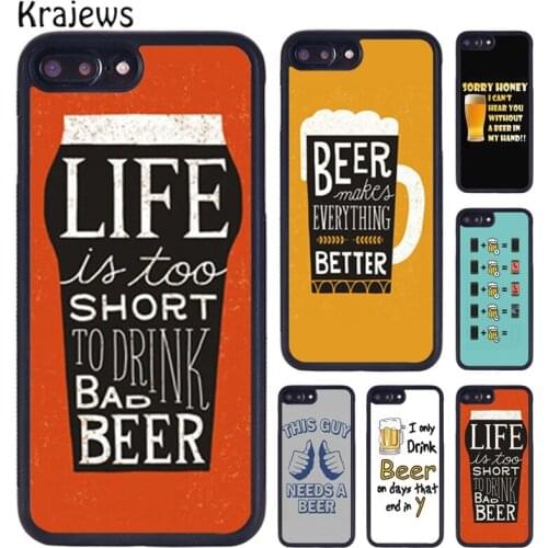 Krajews BEER HUMOUR QUOTES JOKES Phone Case For iPhone X XR XS 11 12 Pro MAX 5 6 6S 7 8 Plus Samsung Galaxy S7edge S8 S9 S10