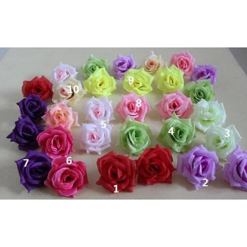 Rose head Diameter 7-8cm Artificial Flowers Silk Camellia Rose head100p Artificial Silk Camellia Rose Flower Head