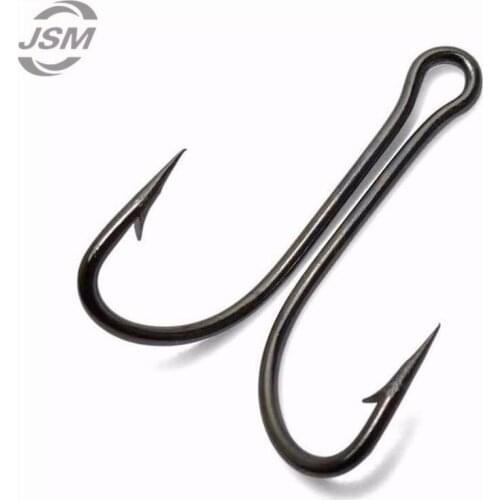 JSM 25pcs 9908 High Carbon Steel Double Fishing Hooks Double Bait Fishing Hook Carp Fishing Accessories Size 2/0 3/0