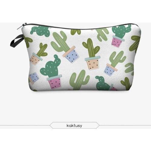 Cosmetic Bag Fashion Women Brand makeup bags Cute small bag headset Cosmetic Bags 3D digital printing Multi-function Female sex