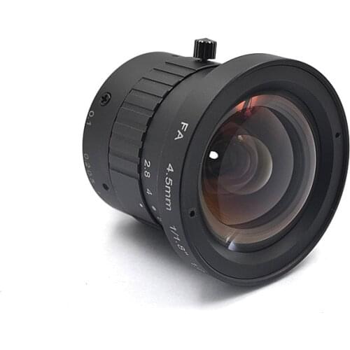 Machine vision 4.5mm wide-angle fixed-focus low distortion 5MP HD C-mount 1/1.8-inch FA industrial lens