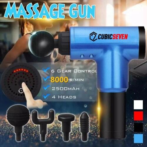 8000r/min Therapy Massage Gun Facial Deep Muscle Pain Sport Massager Relax Body Neck and Back Machine Slimming Relief