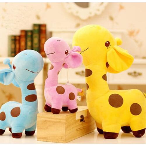Cute Doll Baby Toys Novelty Soft Plush Giraffe Animal Dear Kids Children Unisex Birthday Bed Cute Colorful Happy Gifts 18cm
