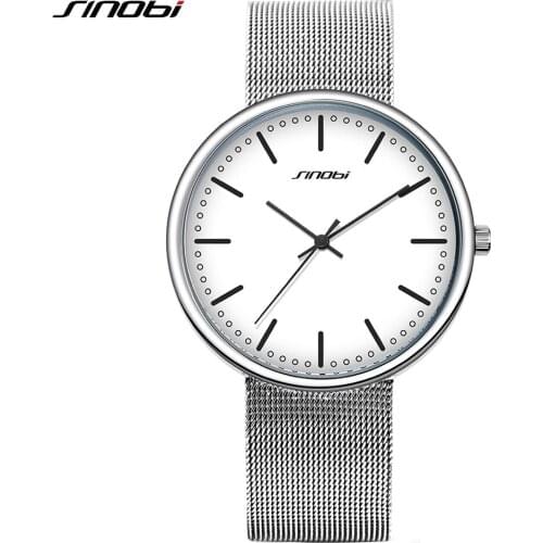 SINOBI Brand Men Luxury Watches Mens Simple Style Quartz Clock Wristwatches Neutral erkek kol saati montres homme horloge heren