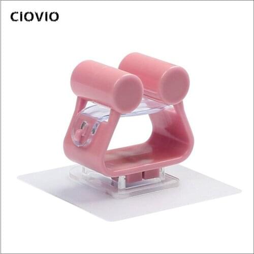 3PC Wall Mounted Mop Rack Hook Bathroom Mop Sticky Hanger Clip Mop Shelf Holder Home Kitchen Organizer Storage Holders Racks