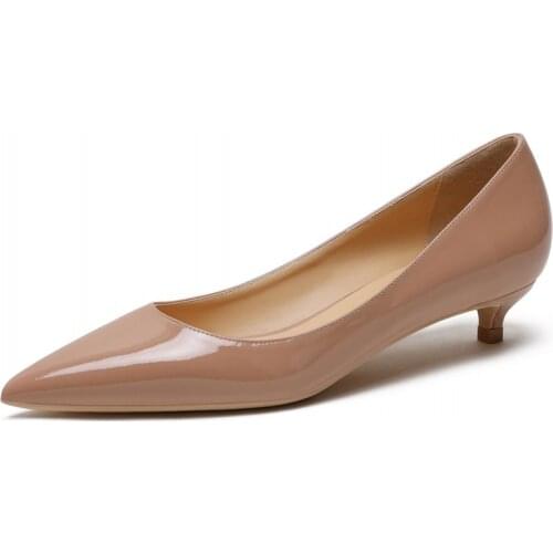 Low Thin High Heel Sexy Ladies Pumps Pointed Toe Fashion Slip On Women Shoes Patent Leather Stilettos Big Size Female M0009