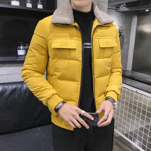 2021 Winter Large Size New Fashion Mens Cotton Jacket Thicken Warm Casual Padded Coat Slim Fit Mens Windbreaker Outerwear E303