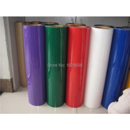 Newest Korea 30 colors to choose PVC Transfer film Tshirts transfer Vinyl PVC heat transfer film for whole roll size: 50cmx25m