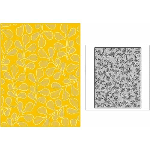 New Dotted Graffiti Leaves Background Panel 2021 Metal Cutting Dies for Scrapbooking and Card Making Embossing Craft No Stamps