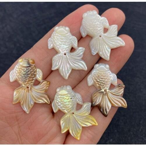 Wholesale Multi-color Fish Shape Pendant Natural Shells for Jewelry Making DIY Handmade Accessories Beaded Decoration Fashion