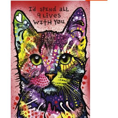 Cat with nine lives The wooden puzzle 1000 pieces ersion paper jigsaw puzzle white card adult childrens educational toys