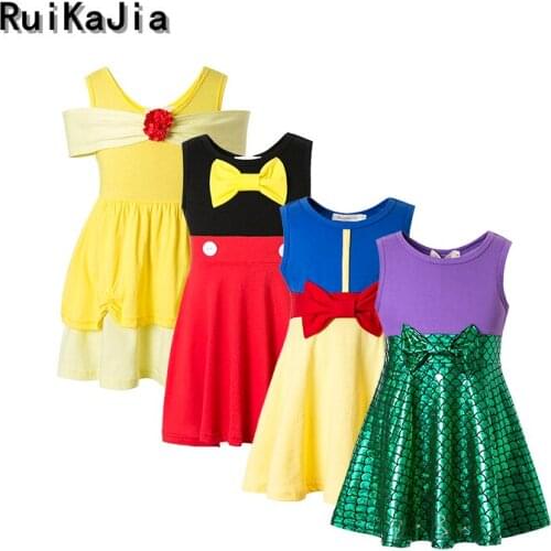 Girl dresses vaiana moana dress princess costume girl winter girls clothing winter polka dot dresses for girls
