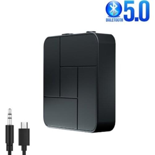 Bluetooth 5.0 Receiver Transmitter 3.5mm AUX Jack RCA USB Dongle Stereo Wireless Adapter with Mic For Car TV PC Headphone