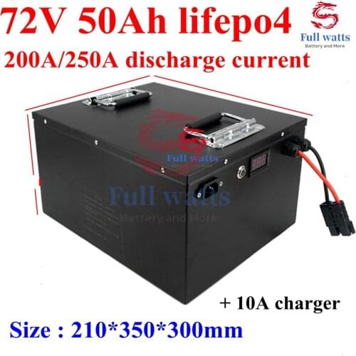 60V 50AH lifepo4 battery BMS 60A lithium bateria for 2500W 3500w scooter Inverter EV bike Tricycle caravan van + 5A charger